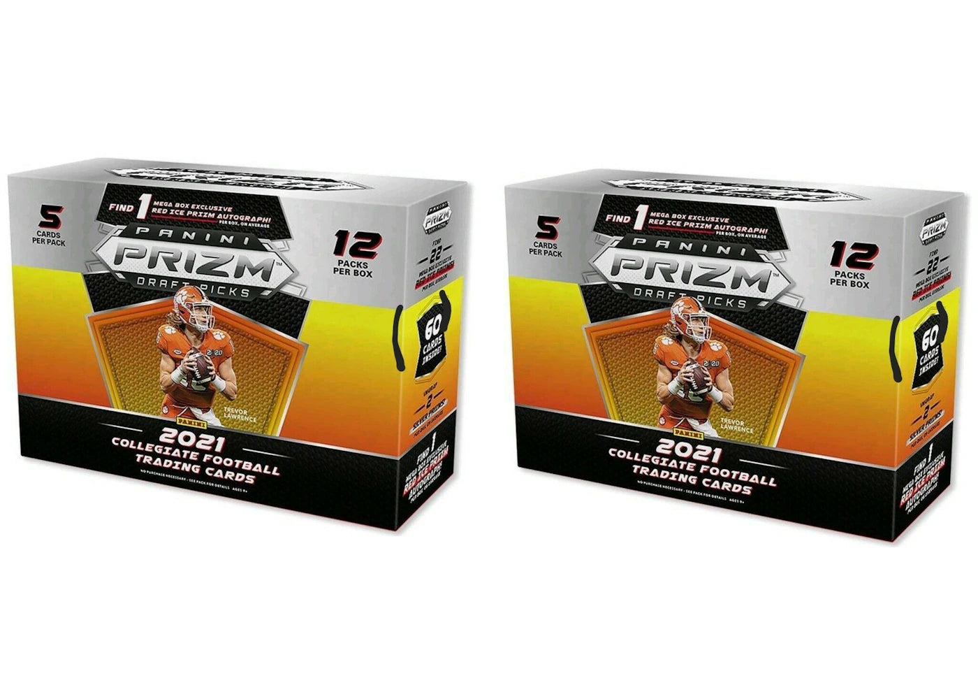 2021 Panini Prizm Draft Picks College Football Mega Box (Red Ice Prizm) 2x Lot -1