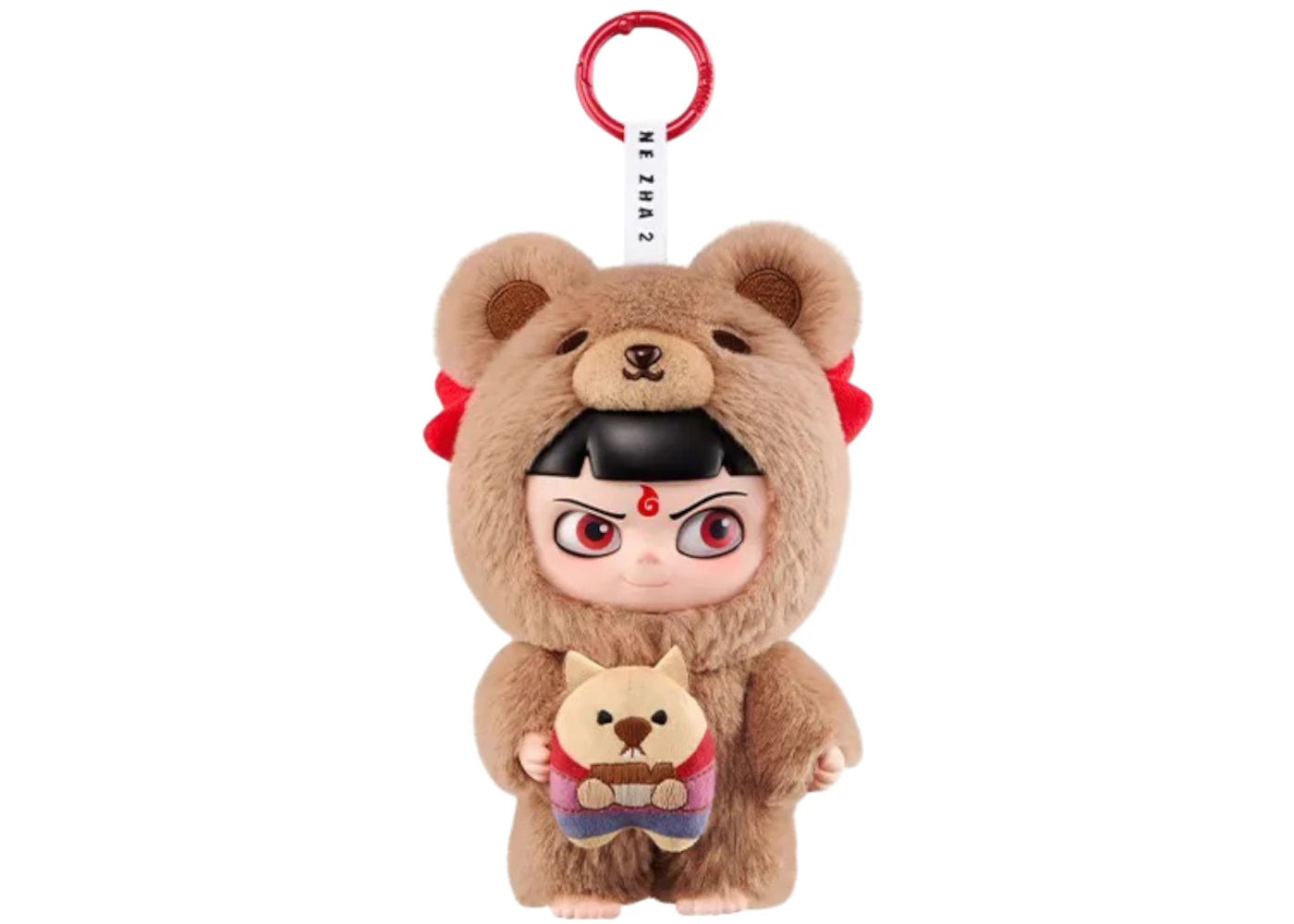 Pop Mart NeZha 2 Dress Up Party Series Nezha's Brown Bear Edition Vinyl Plush Doll Pendant -1