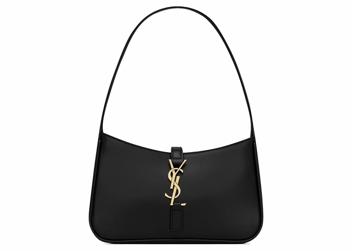 Saint Laurent Le 5 A 7 Mini Hobo Bag In Smooth Leather Noir -1