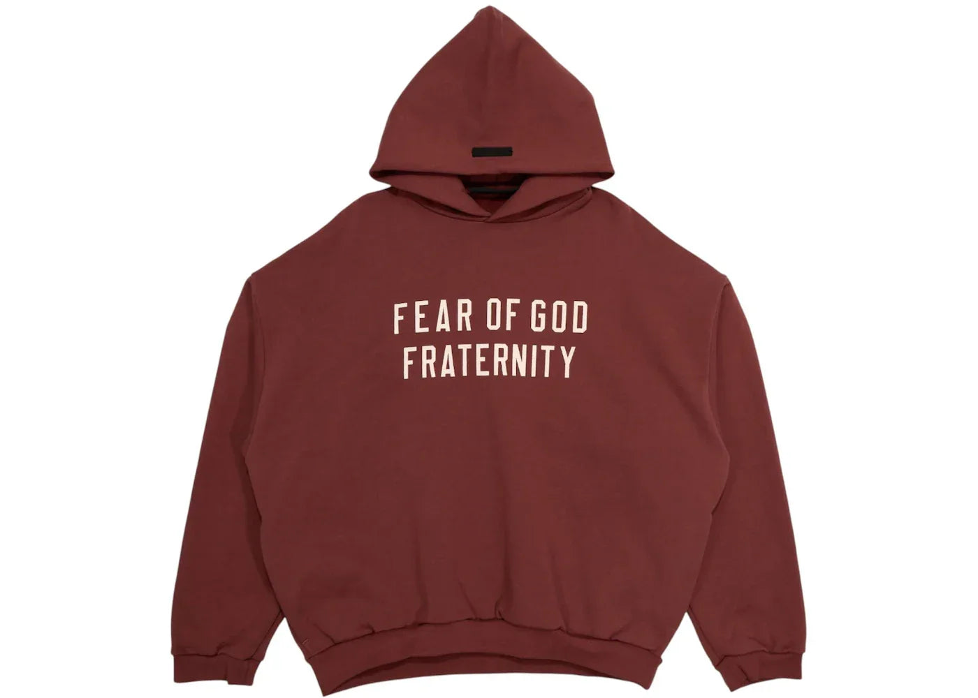 Fear of God Essentials Heavy Fleece Hoodie Crimson -1