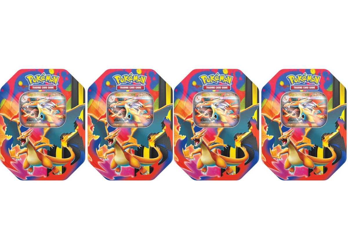 2026 Pokémon Mega Charizard Y ex Tin 4x Lot -1