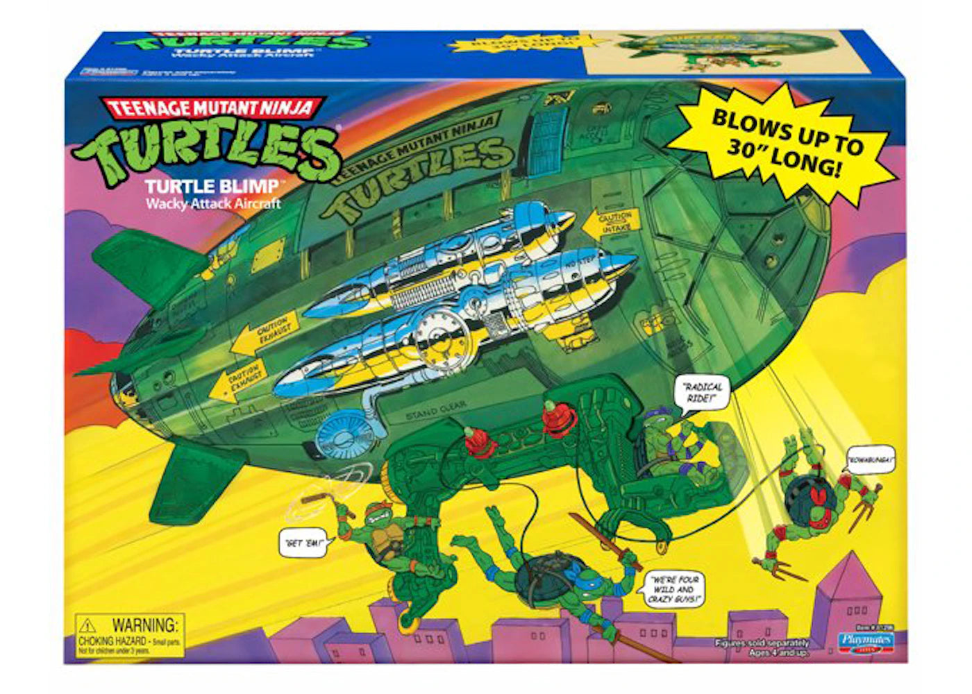 Playmates Toys Teenage Mutant Ninja Turtles Classic Turtle Blimp Action Figure Green -1