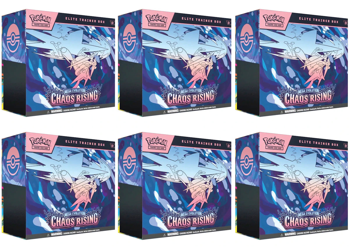2026 Pokémon Mega Evolution Chaos Rising Elite Trainer Box 6x Lot -1