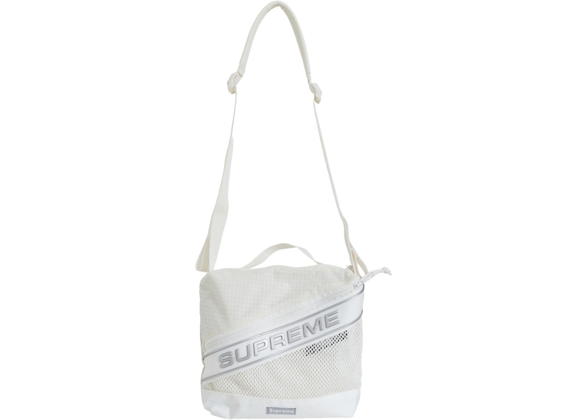 Supreme Logo Shoulder Bag White -1