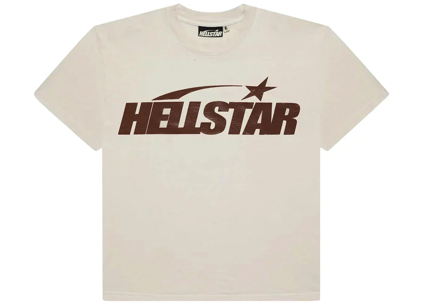 Hellstar Classic T-shirt (Gel Print) White/Brown -1