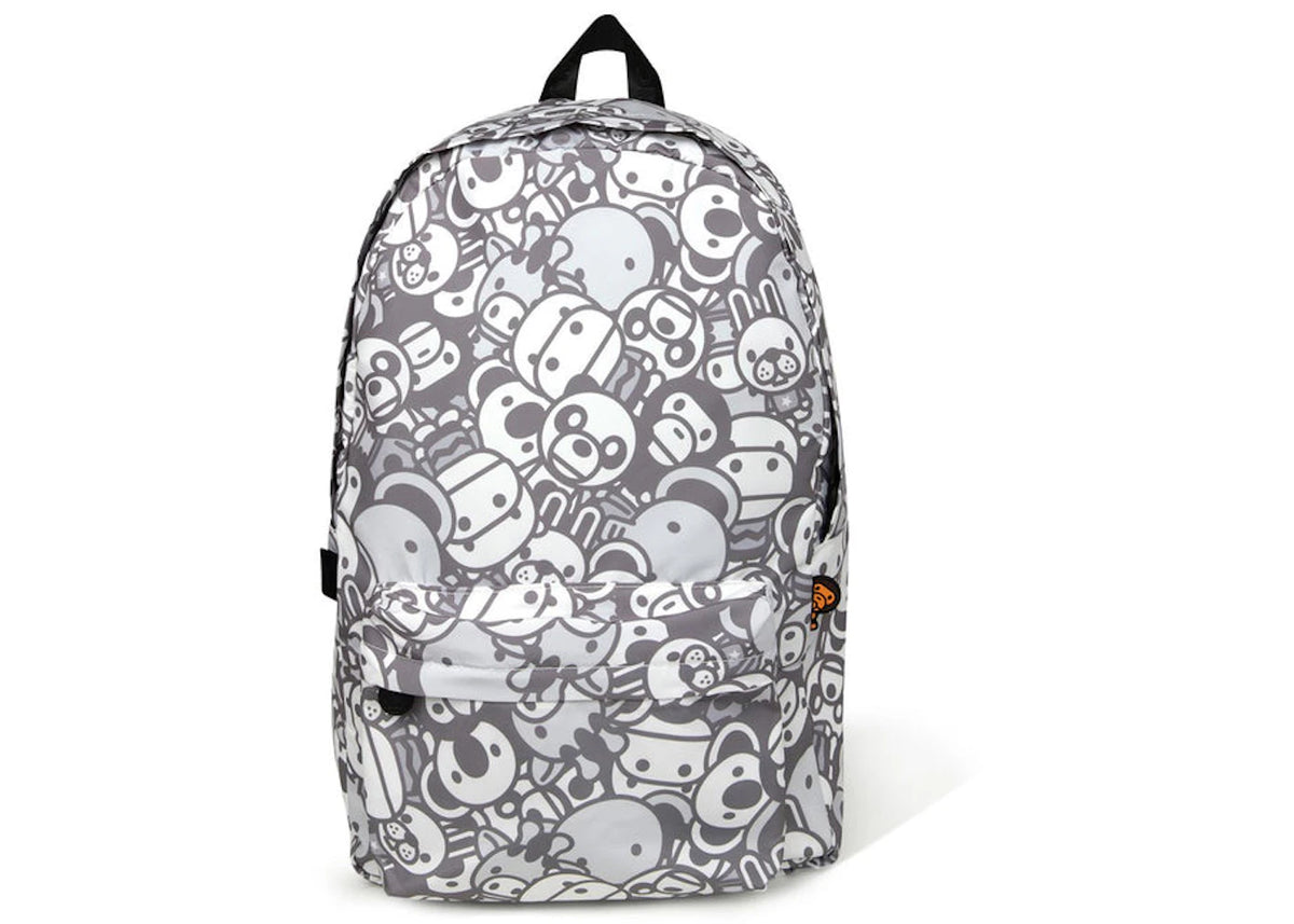 BAPE Baby Milo Backpack White Grey -1