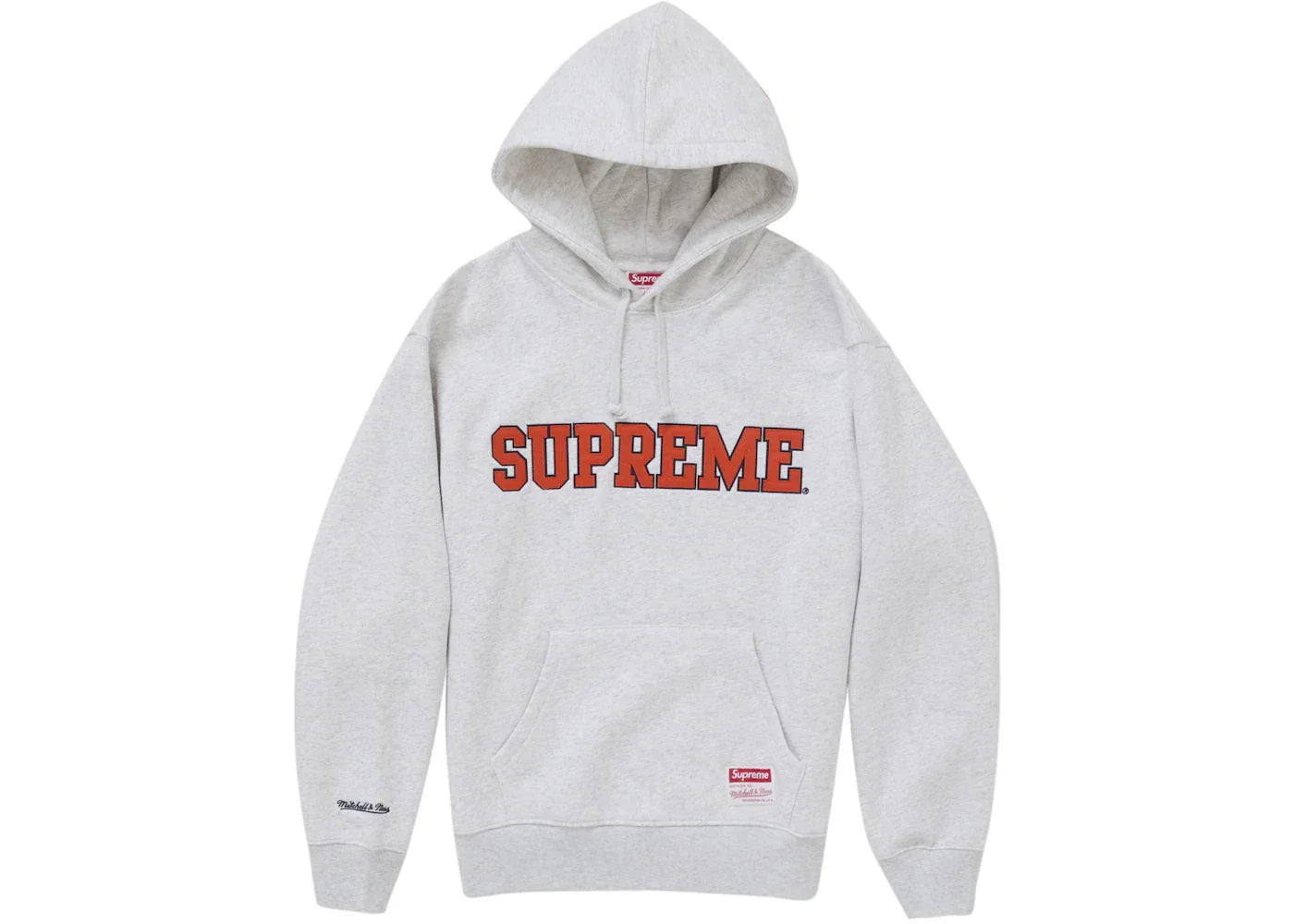 Supreme Mitchell & Ness NCAA Hooded Sweatshirt Ash Grey -1