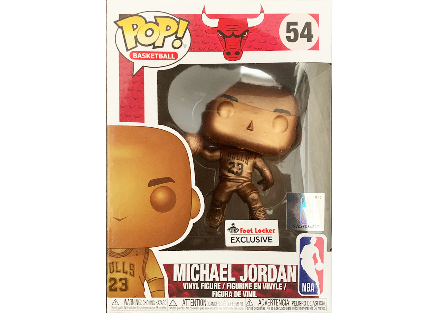 Funko Pop! Basketball NBA Bulls Michael Jordan (Bronze) Foot Locker Exclusive Figure #54 -1