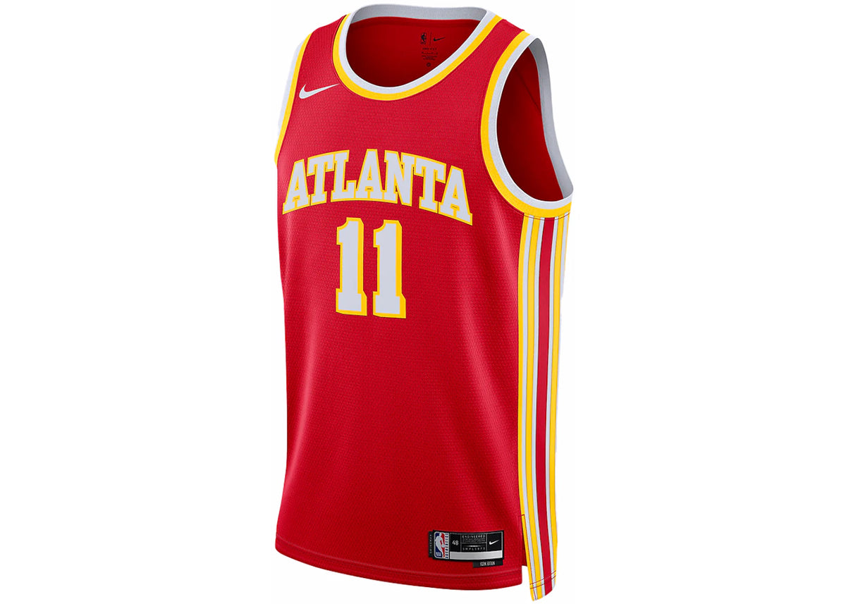 Nike NBA Atlanta Hawks Trae Young Icon Edition Swingman Jersey Red/White -1