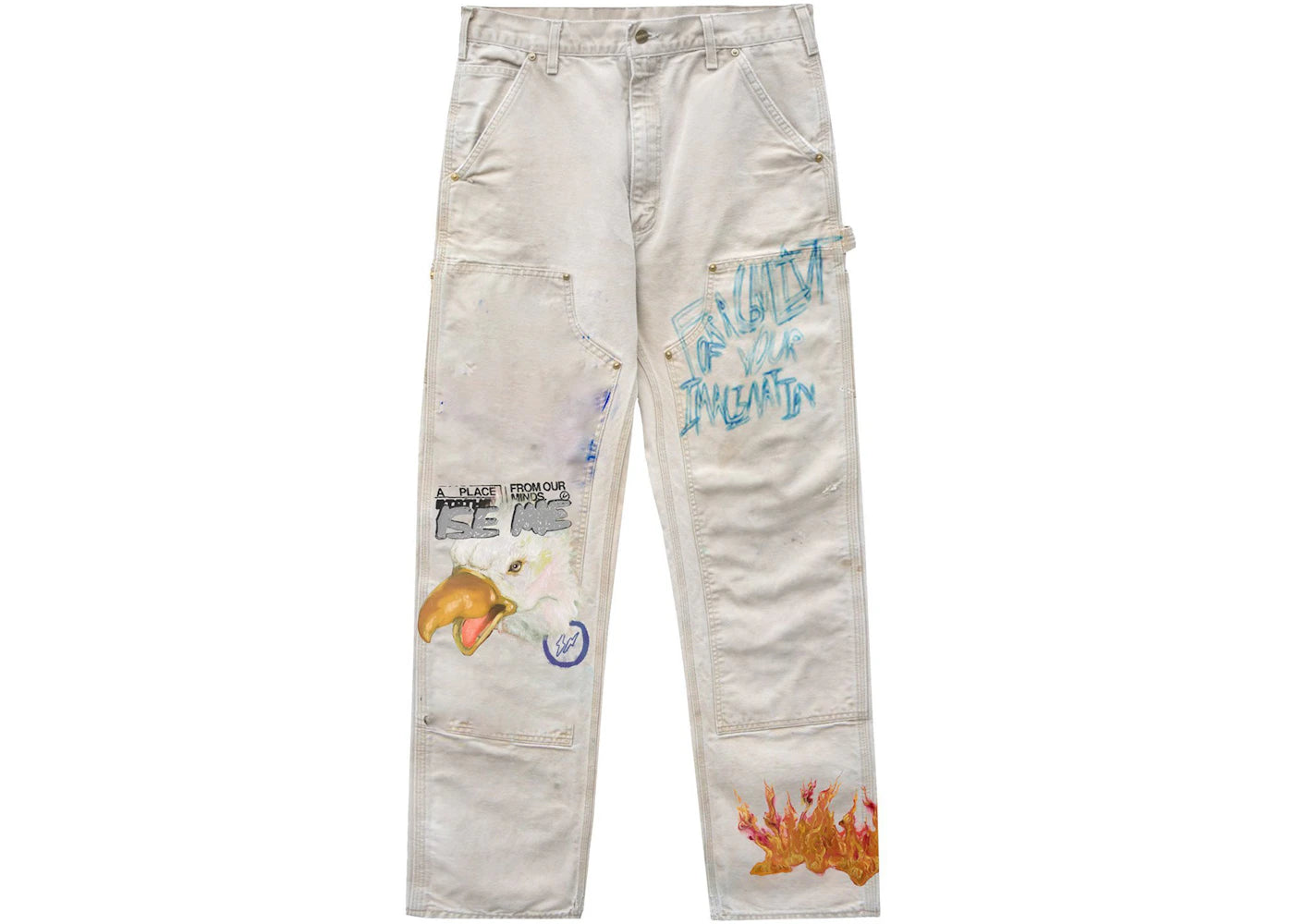 Travis Scott Cactus Jack For Fragment Painters Imagination Pant White -1