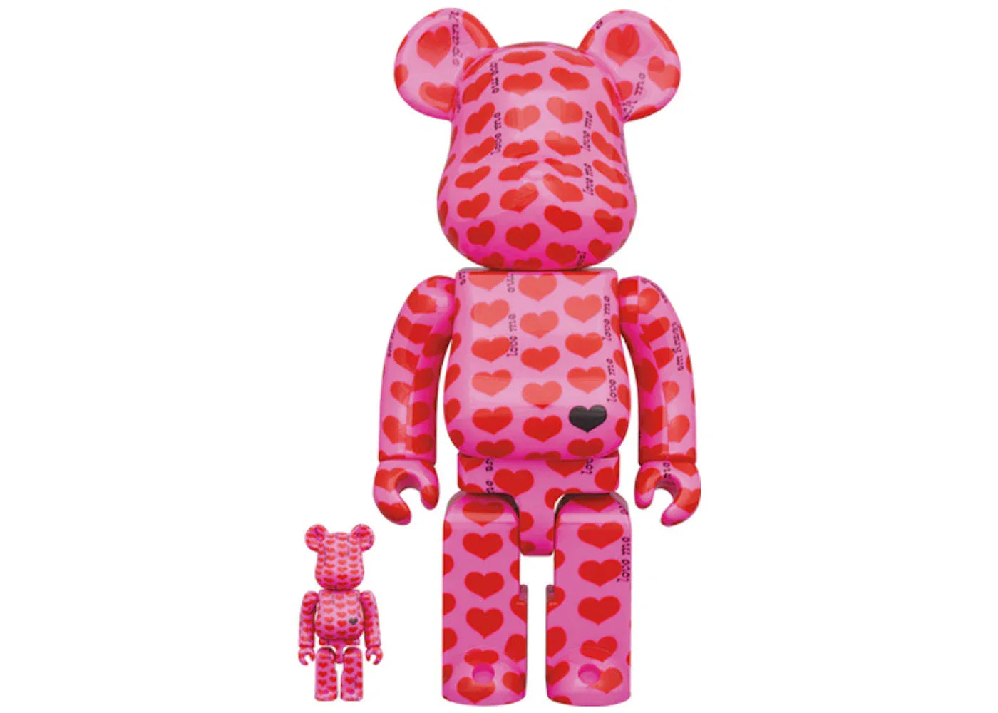 Bearbrick x Hide Pink Heart 100% & 400% Set-1