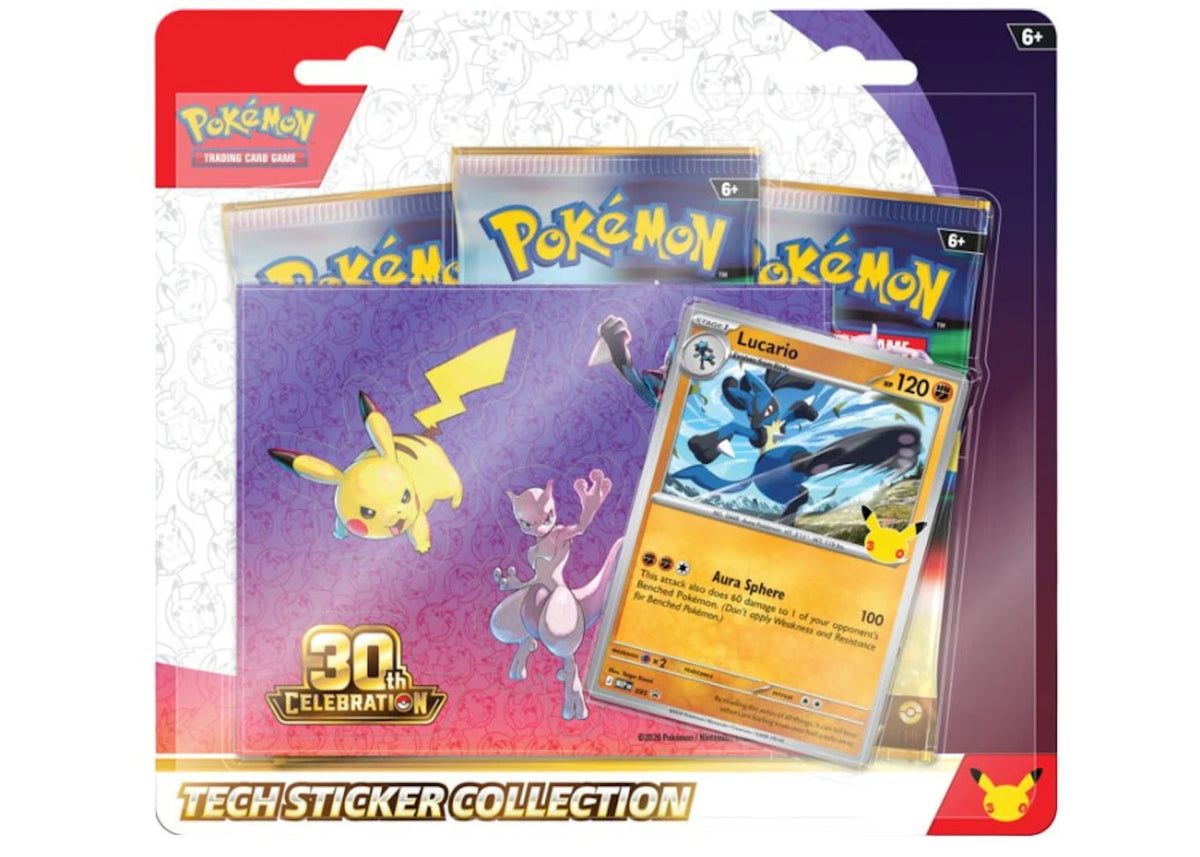 2026 Pokémon Mega Evolution 30th Celebration Tech Sticker Collection : Lucario Promo -1