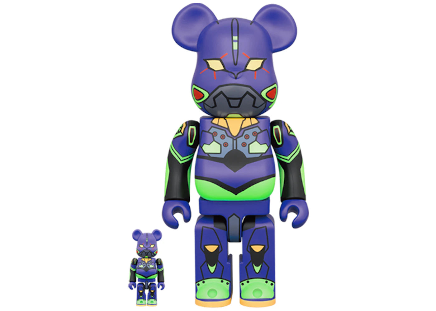Bearbrick Evangelion Unit 1 (New Paint Version) 100% & 400% Set -1