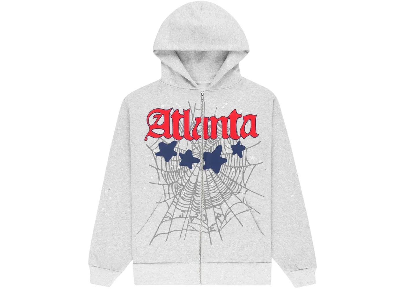 Sp5der Atlanta Full Zip Hoodie Heather Grey -1