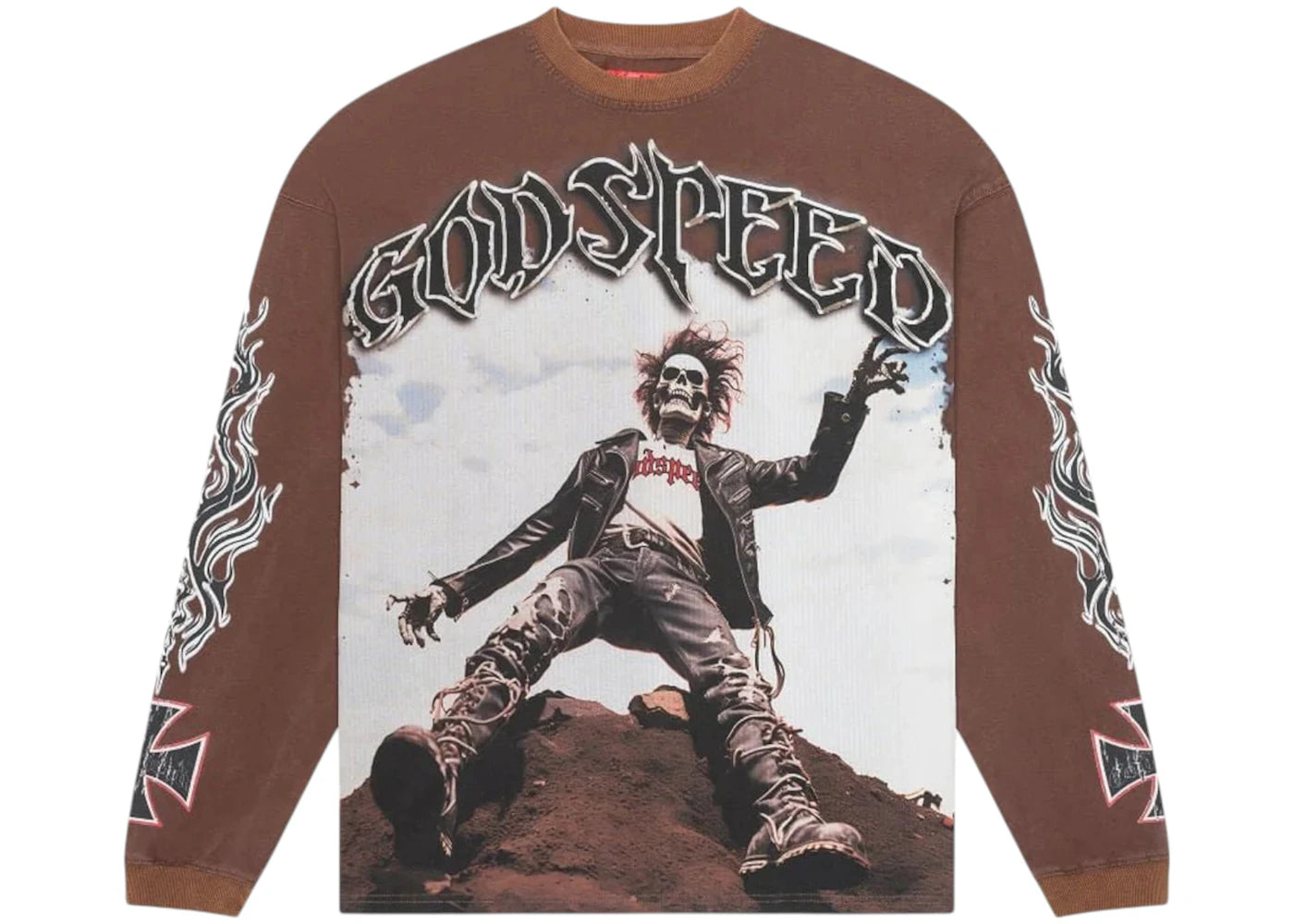 Godspeed Rocker L/S Tee Brown Wash -1