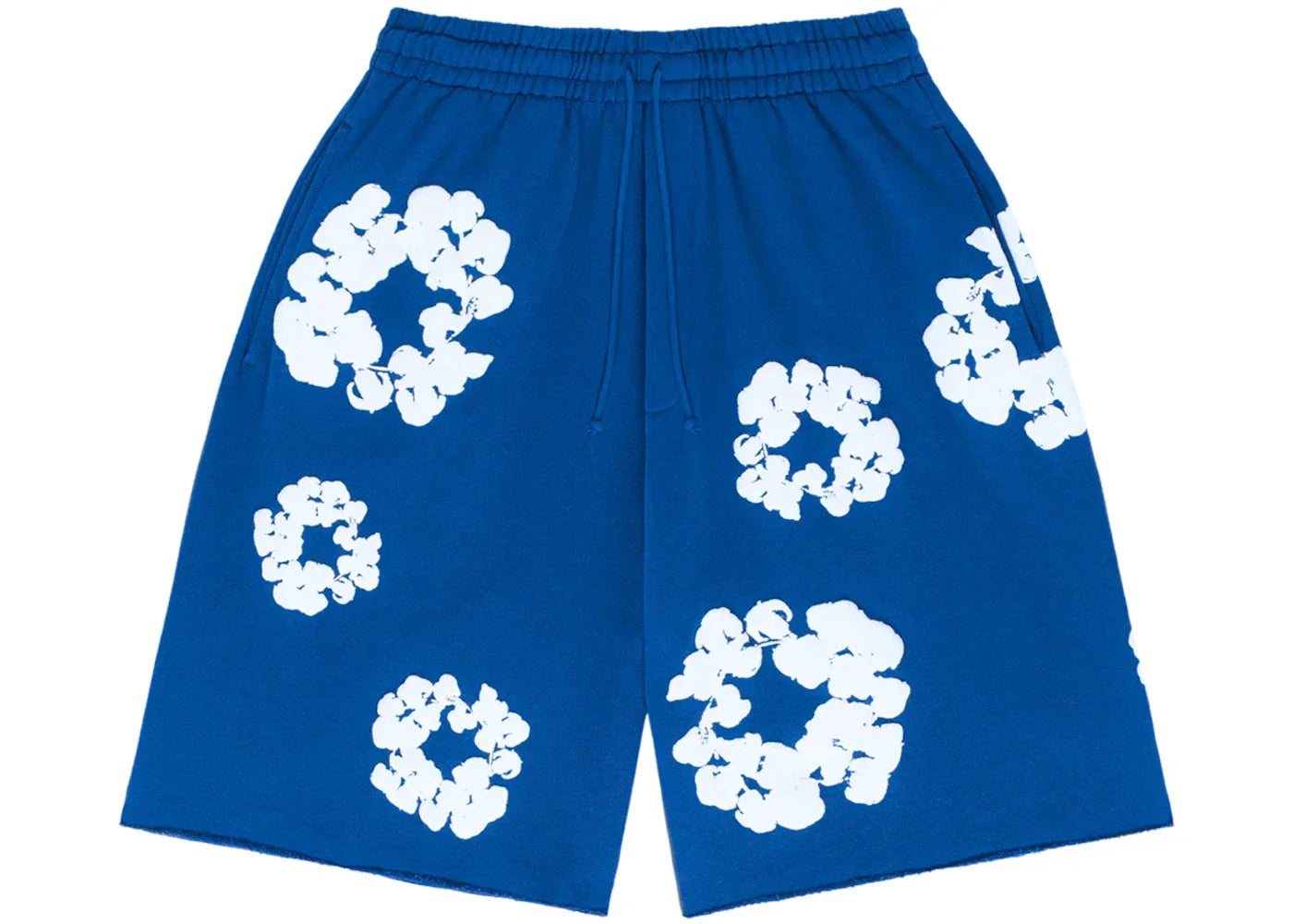 Denim Tears The Cotton Wreath Shorts Royal Blue -1