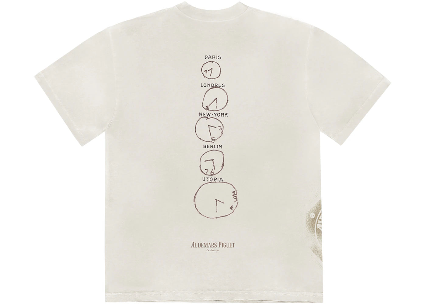 Travis Scott CJ x Audemars Piguet Time Zones Tee White -1