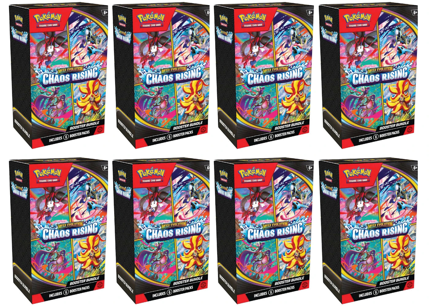 2026 Pokémon Mega Evolution Chaos Rising Booster Bundle 8x Lot -1