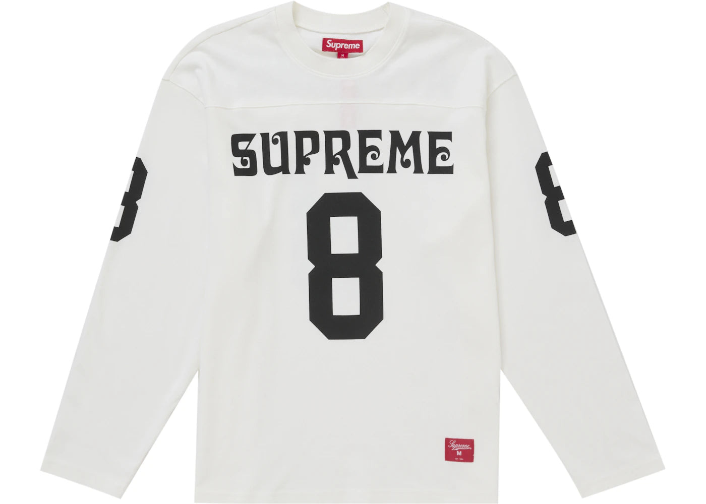 Supreme Affiliated L/S Football Top White -1