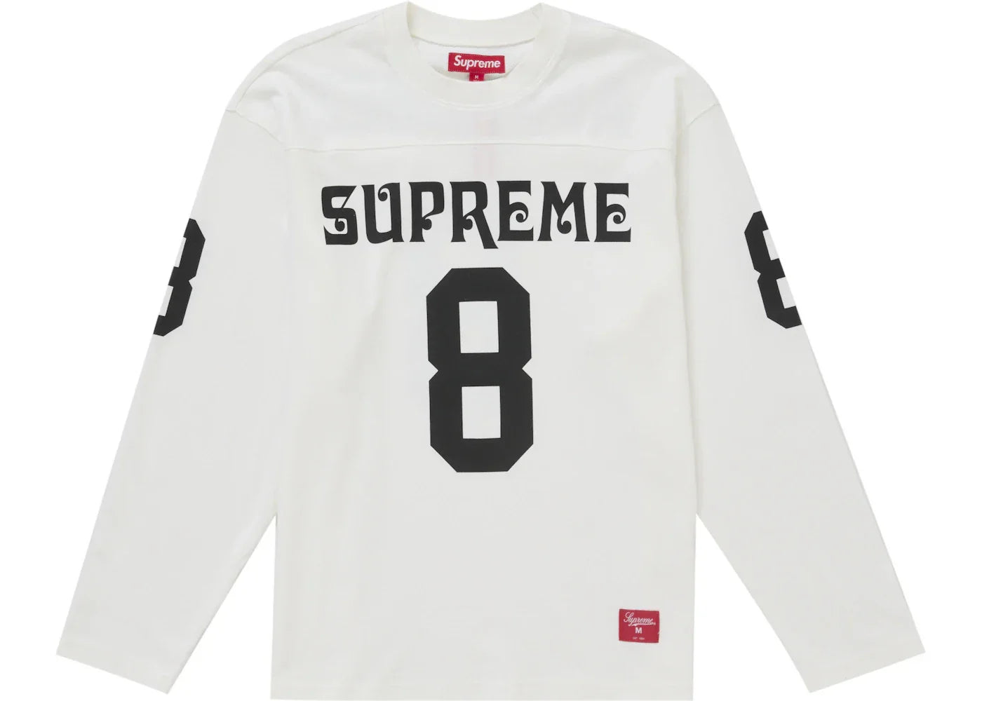 Supreme Affiliated L/S Football Top White -1