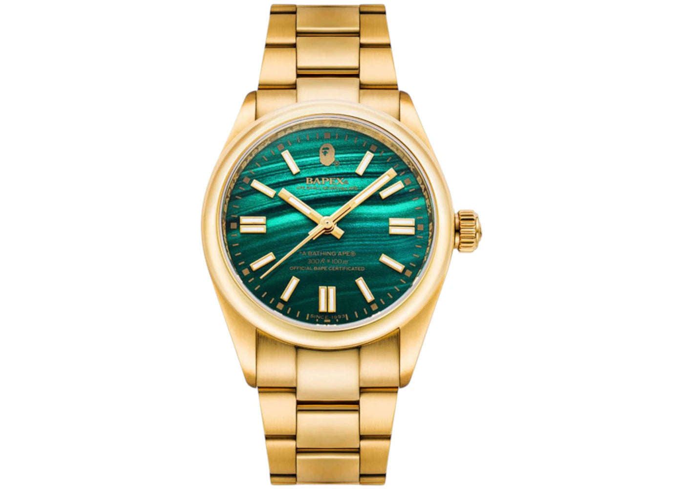 BAPE A Bathing Ape Type 5 BAPEX Watch Gold/Green -1