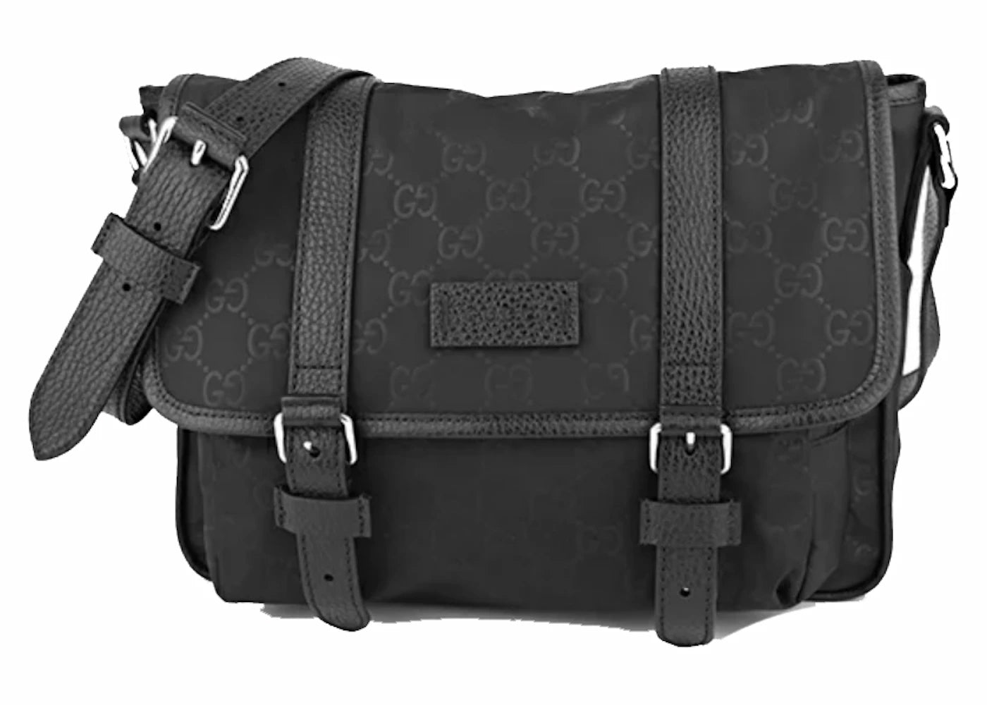 Gucci GG Guccissima Logo Messenger Bag Monogram Black -1