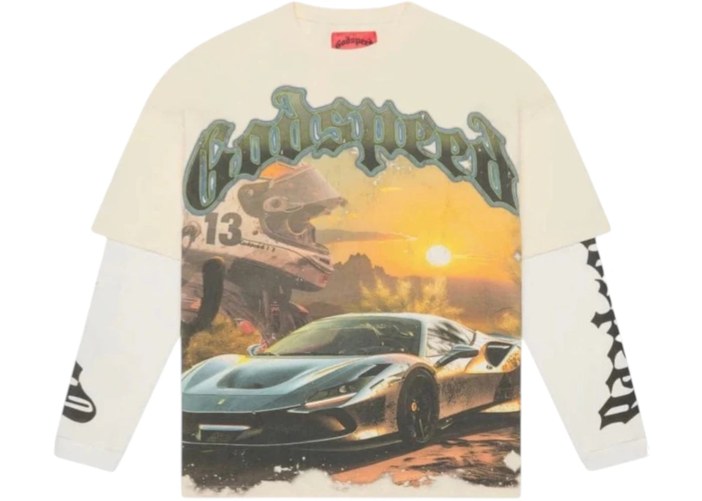 Godspeed Sunset Drift Layered Tee Bone -1