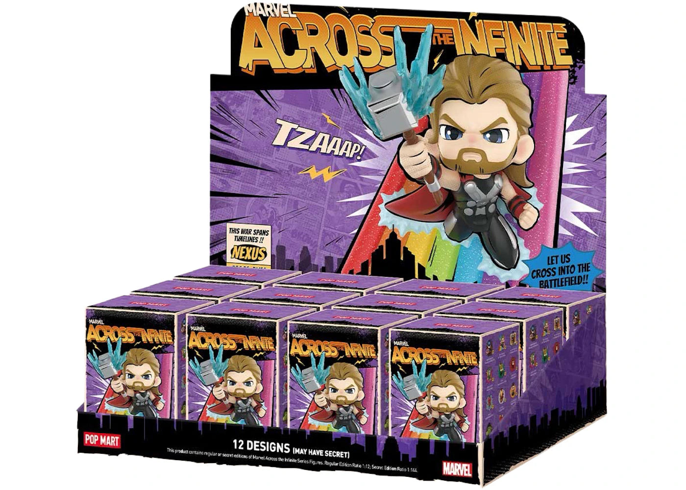 Pop Mart Marvel Across the Infinite Series Figures Sealed Case (12 Blind Box) -1