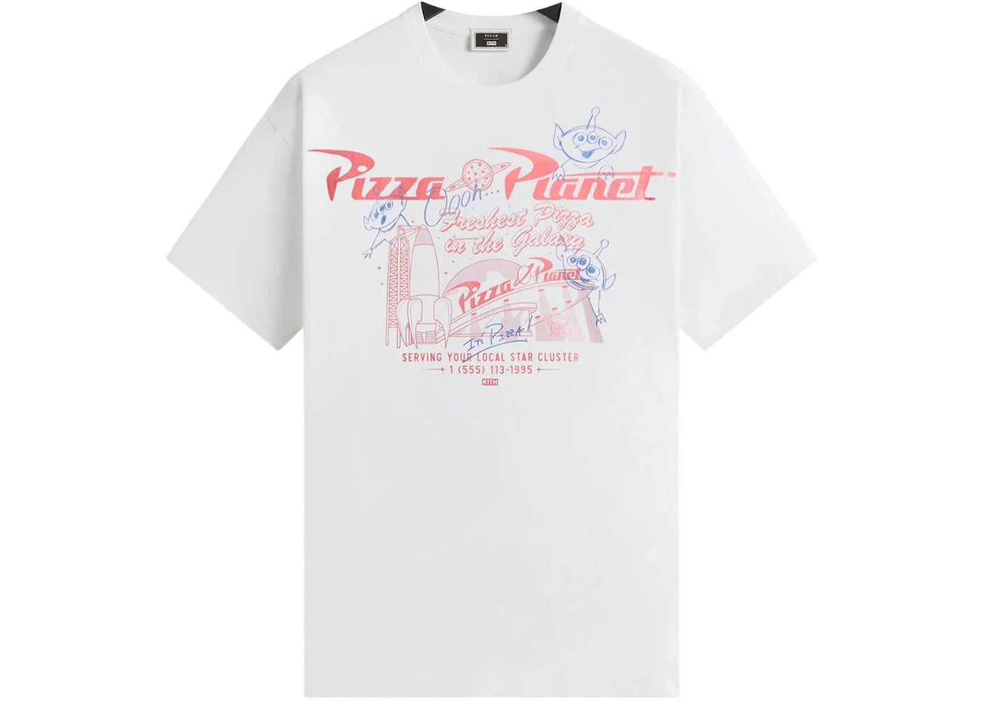 Kith x Disney Pixar Pizza Planet Tee White -1