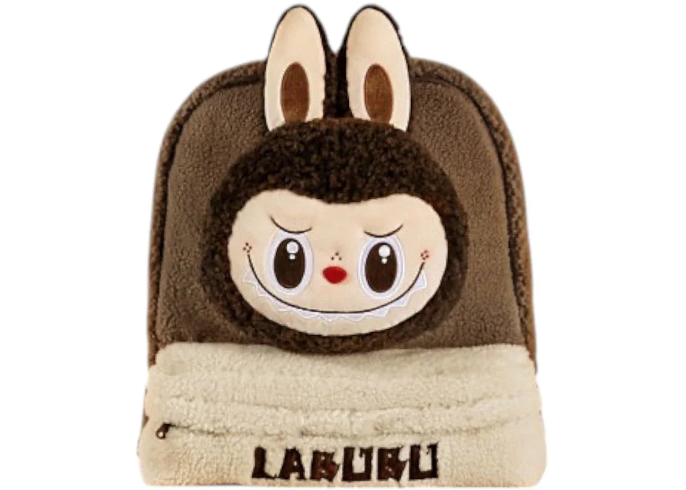 Pop Mart The Monsters Labubu Classic Bag Series Fleece Backpack Brown-1