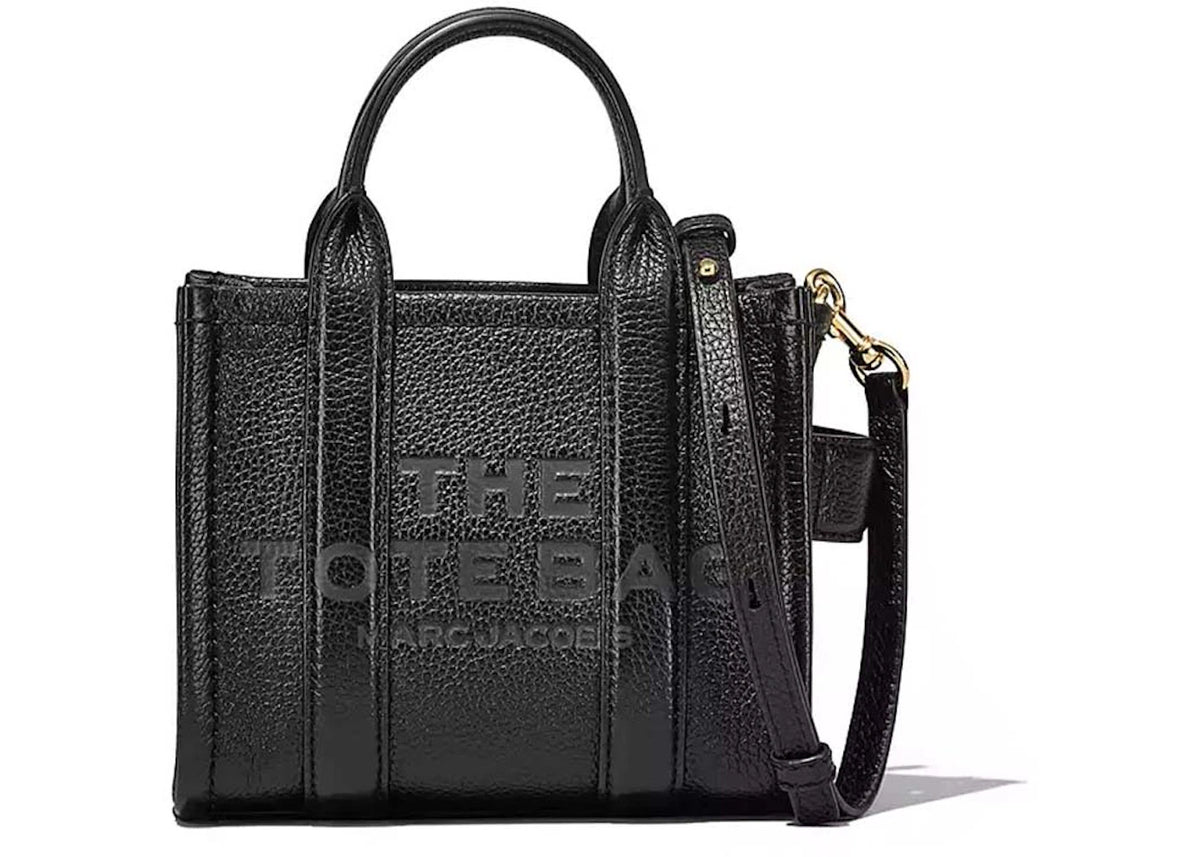 Marc Jacobs The Leather Mini Tote Bag Black -1