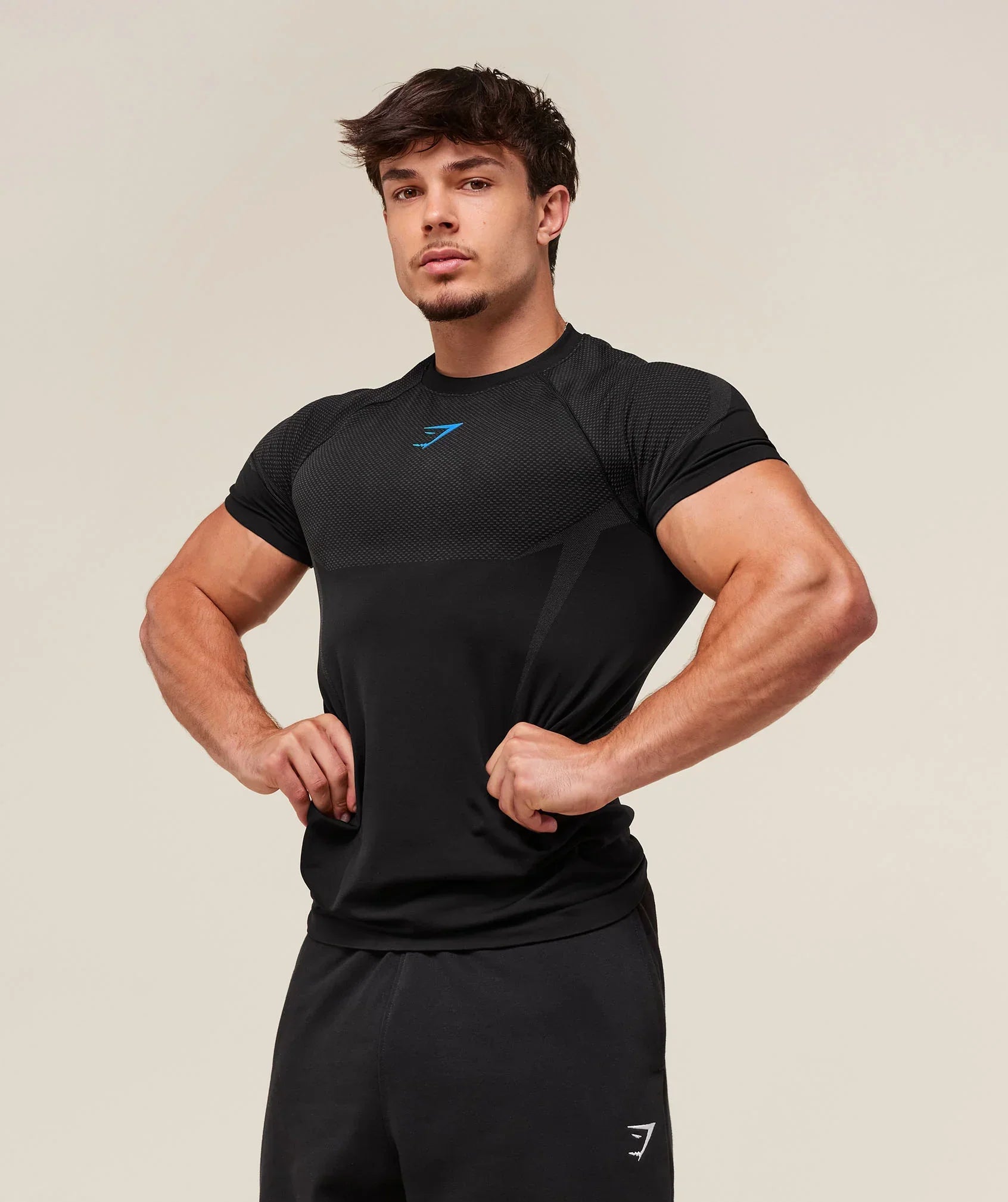 Gymshark Onyx 5.0 Seamless Long Sleeve T-shirt Black/Onyx Grey