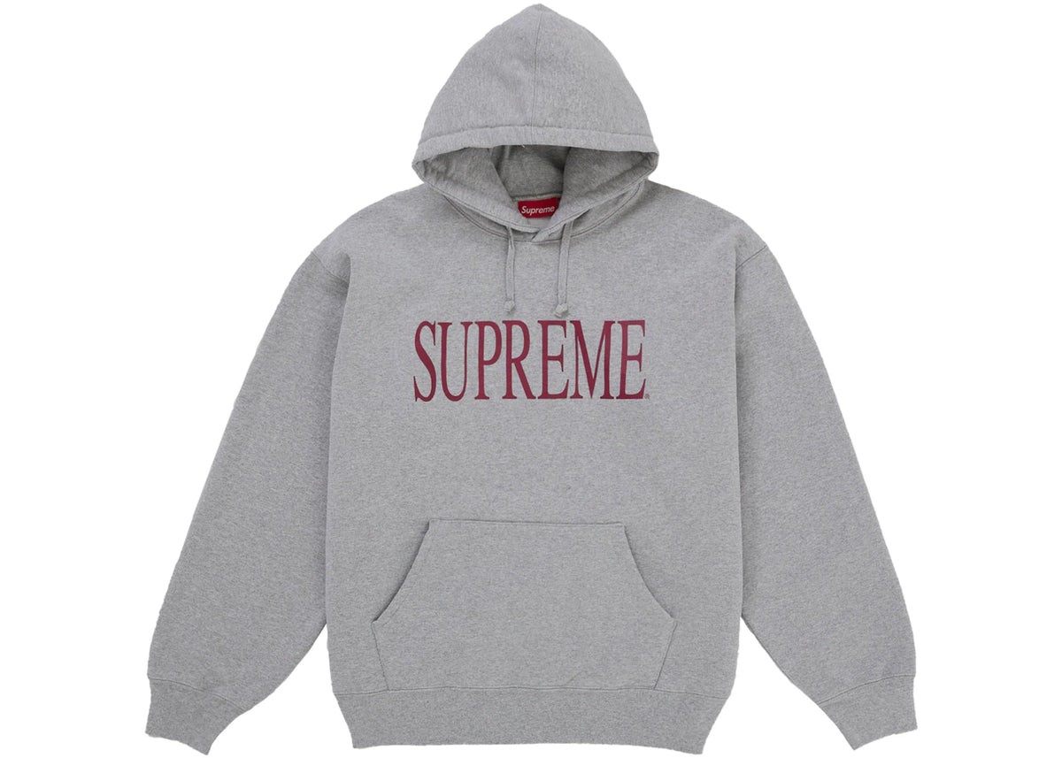 Supreme Capital Hooded Sweatshirt (FW26) Heather Grey -1