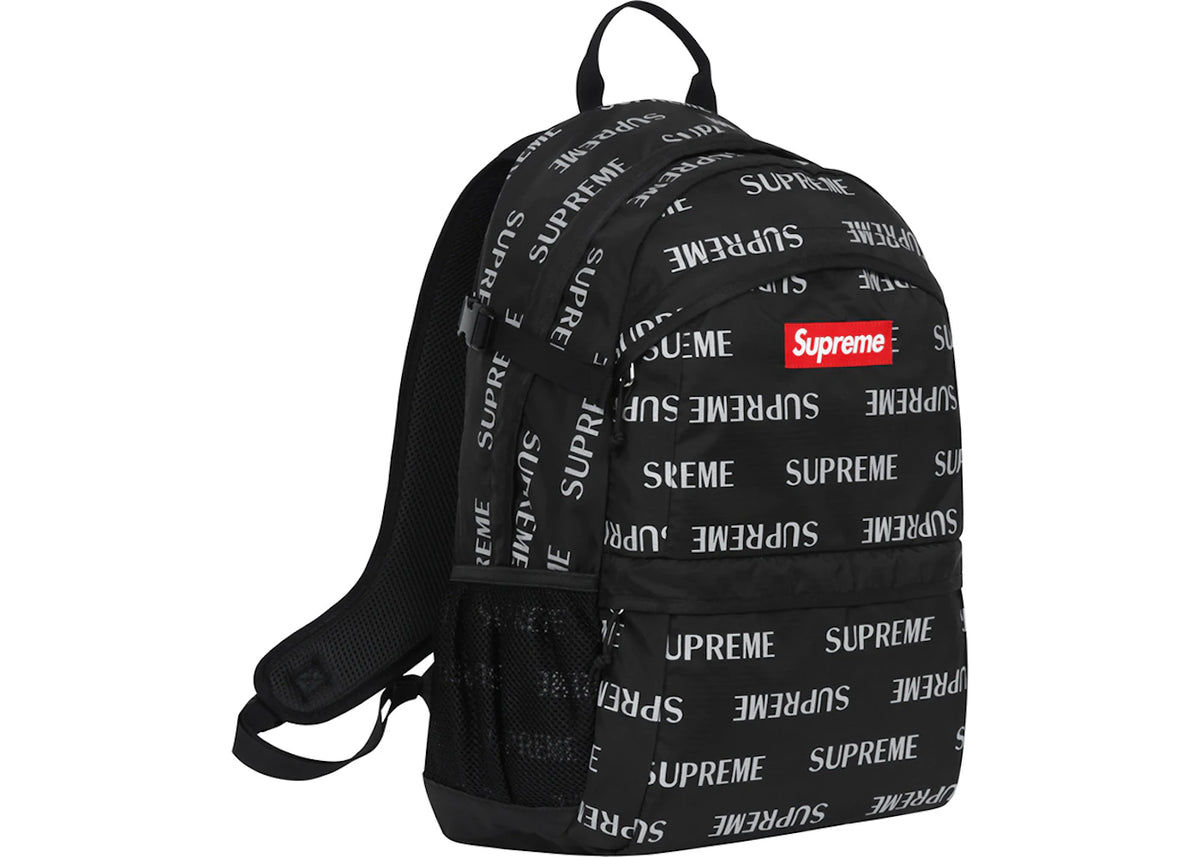 Supreme 3M Reflective Repeat Backpack Black -1