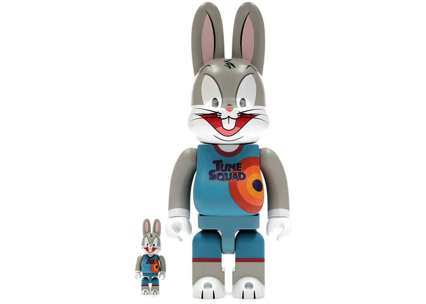 Bearbrick x Space Jam: A New Legacy Rabbrick Bugs Bunny 100% & 400% Set Grey -1