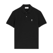 Polo Noir Manches Courtes Ami De Coeur en Coton -1