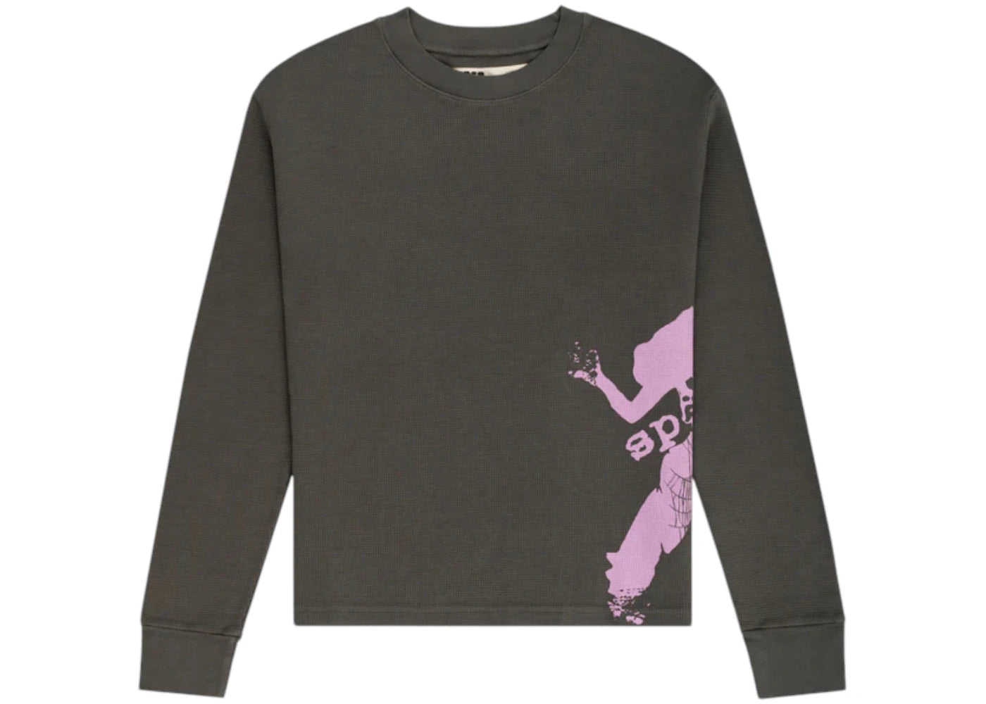 Sp5der 5EX Girl Thermal L/S Tee Dark Grey -1