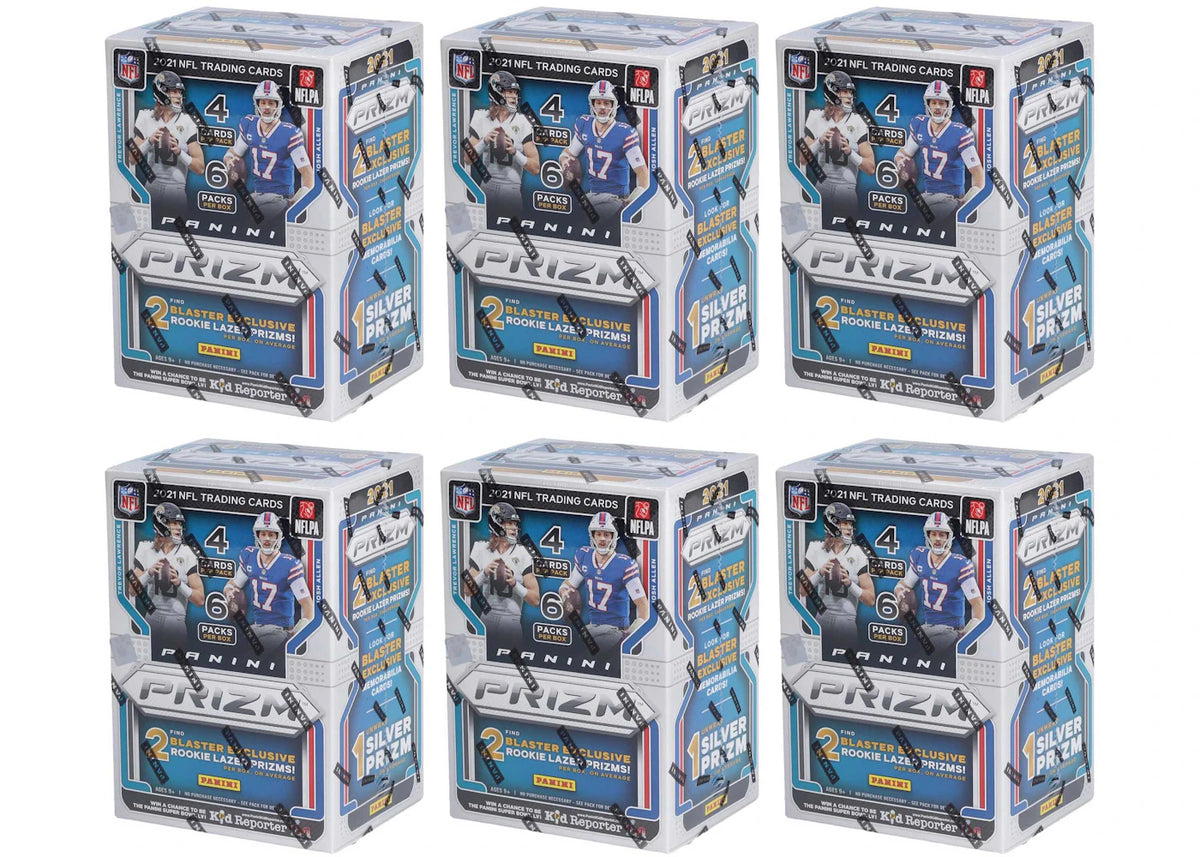 2021 Panini Prizm Football Blaster Box (Lazer Prizms) 6x Lot -1