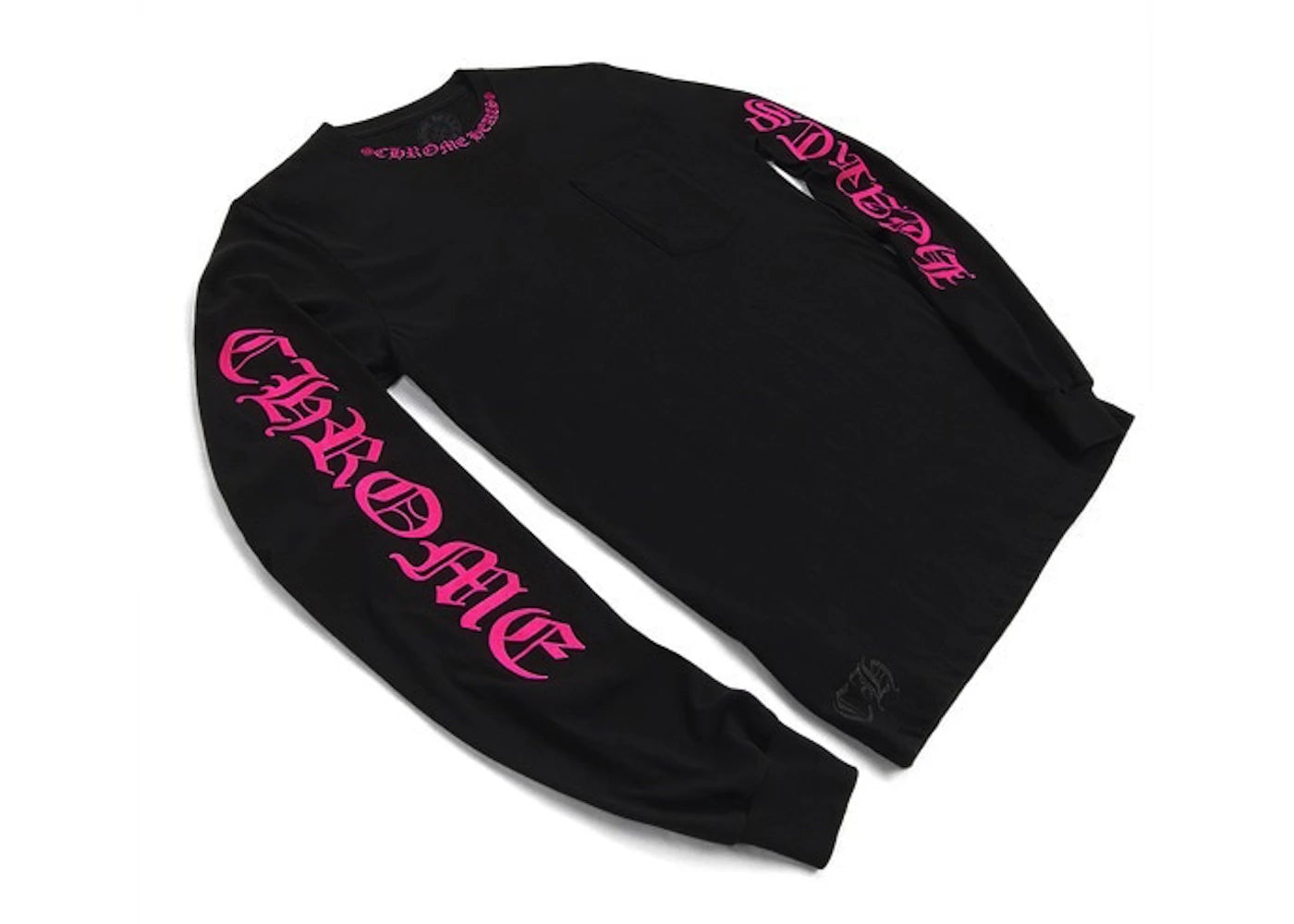 Chrome Hearts Long Sleeve Pocket Crew Hot Pink/Black -1