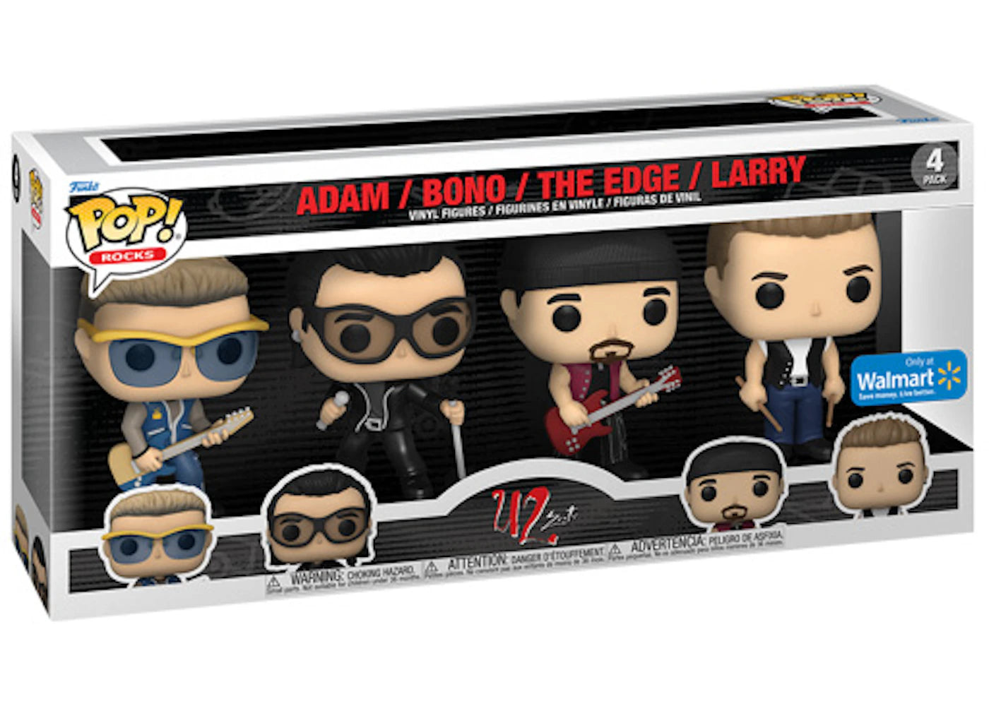 Funko Pop! Rocks U2 Zoo TV Adam, Bono, The Edge & Larry Walmart Exclusive 4-Pack -1