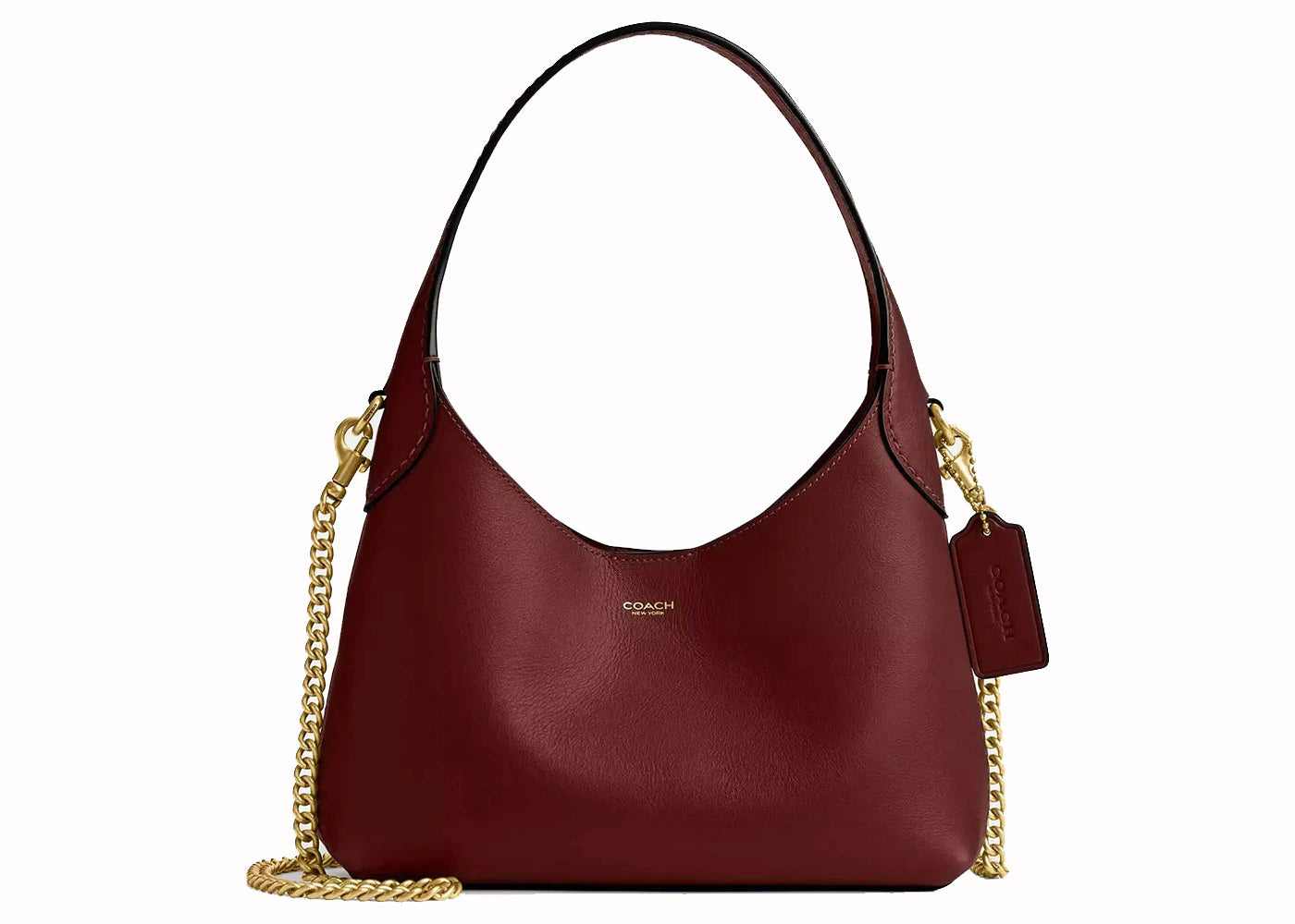 Coach Brooklyn Shoulder Bag 23 Brass/Dark Ruby -1