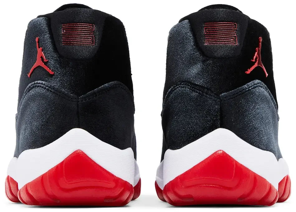 Jordan 11 Retro Bred Velvet (Women's) heel counter