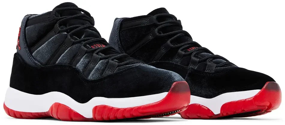 Jordan 11 Retro Bred Velvet (Women's) pair