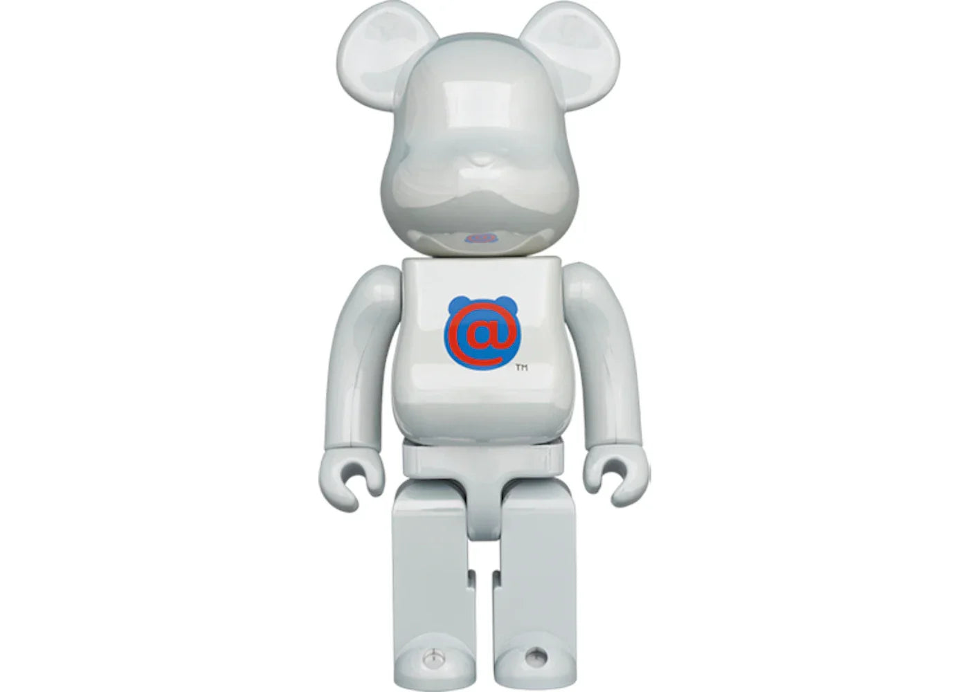 Bearbrick 20th Anniv. 1st Model 400% White Chrome-1
