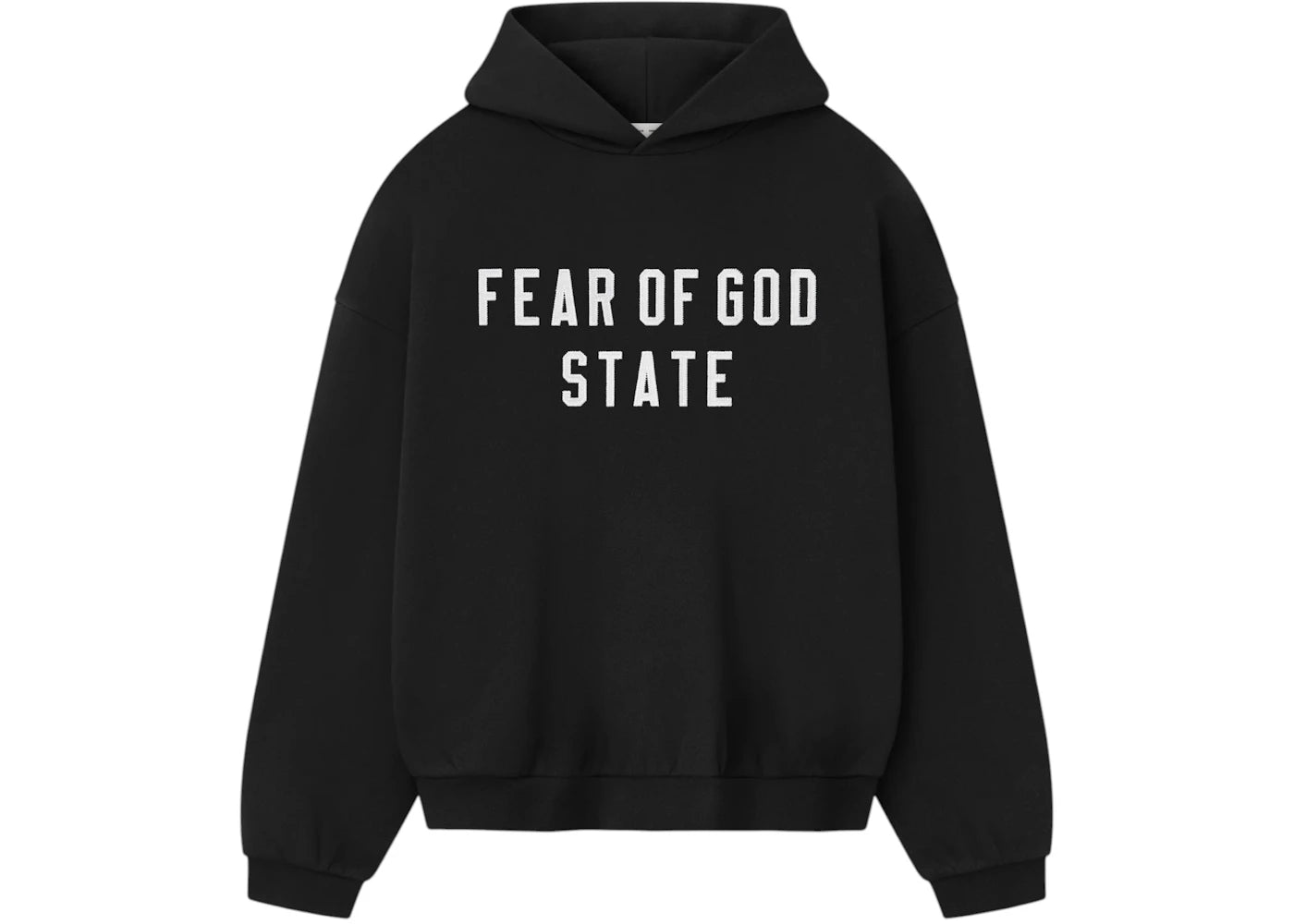 Fear of God Essentials 90's Fleece Hoodie Jet Black -1