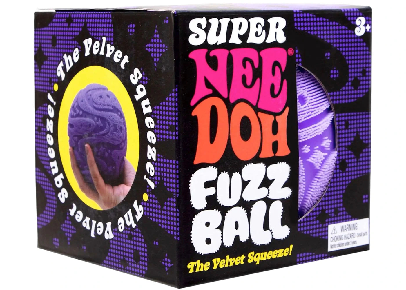 NeeDoh Super Fuzzball Squishy Fidget Toy Purple -1