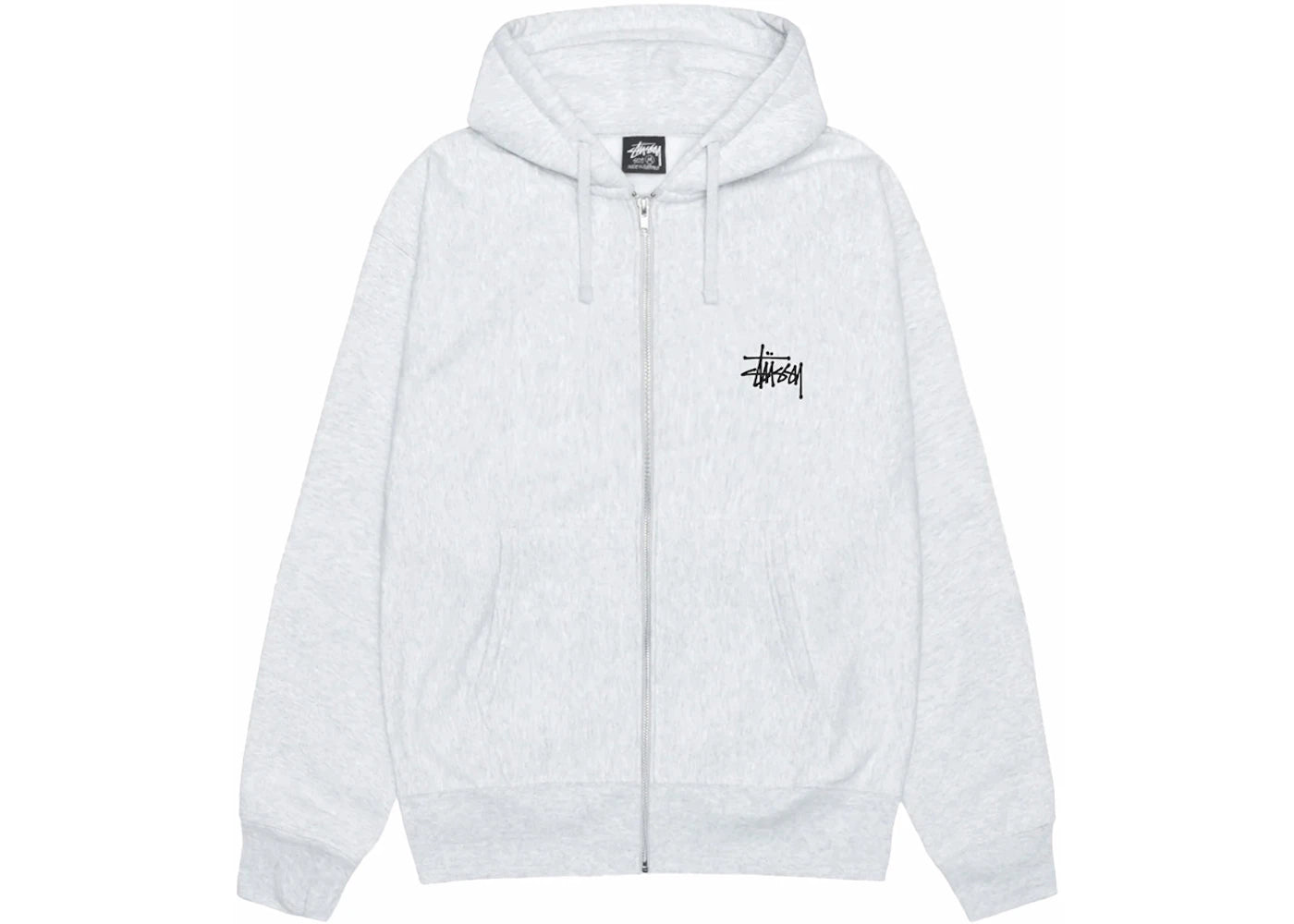 Stussy Basic Stussy Zip Hoodie Ash Heather -1