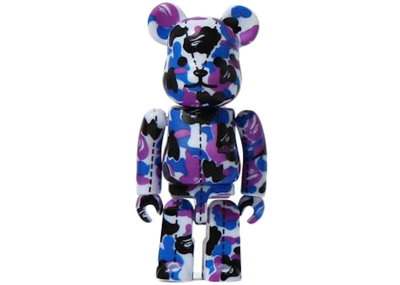 Bearbrick x A Bathing Ape 28th Anniversary Camo #2 100% Purple/Blue/Black-1