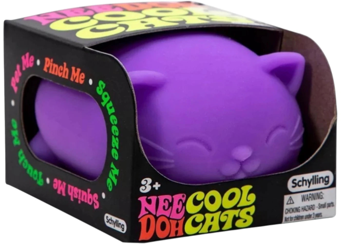 NeeDoh Super Cool Cat Squishy Fidget Toy Purple -1