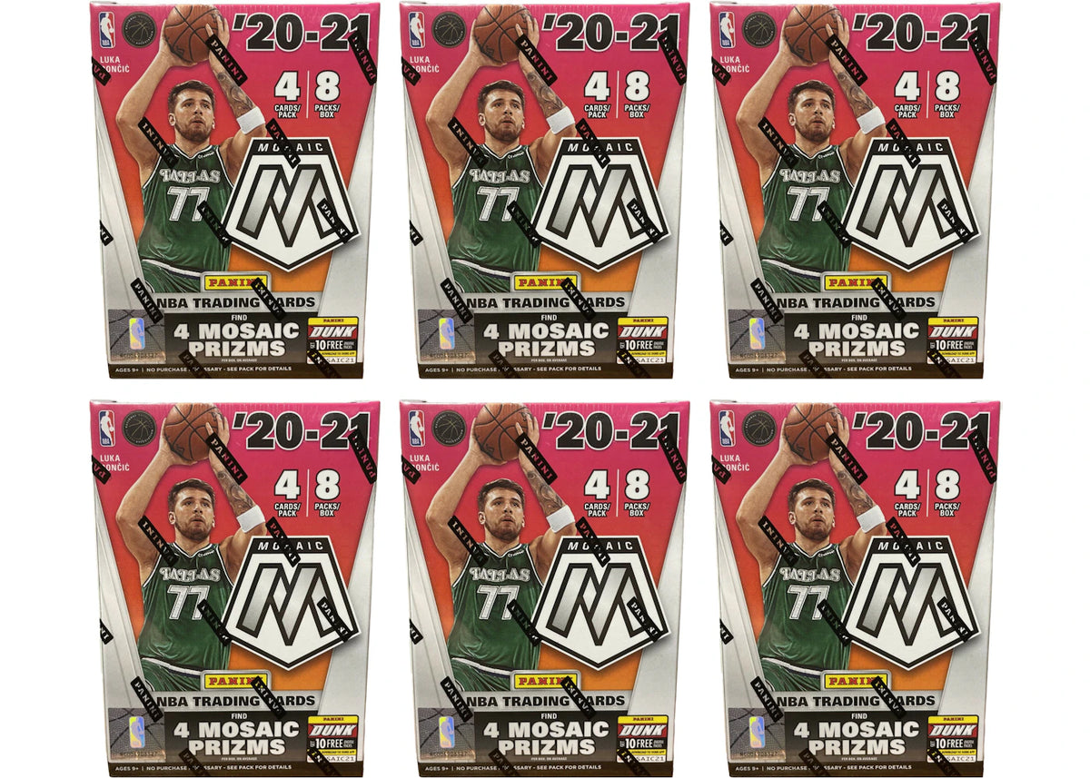 2020-21 Panini Mosaic Basketball Blaster Box 6x Lot -1